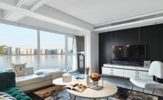 240平美式經(jīng)典別墅豪宅裝修效果案例 一方天鵝湖實景賞析